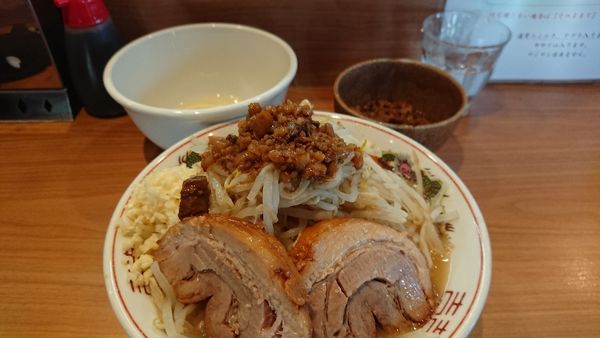 「ミニラーメン(ヤサイマシ、ニンニク普通、アブラマシ、ラー油少し)」@麺処 ほん田 東十条店の写真