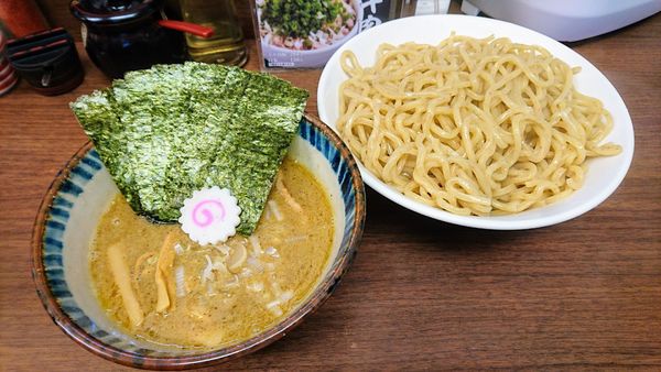 「煮番搾り(大･あつもり)+海苔･メンマ」@つけめん 三三㐂の写真