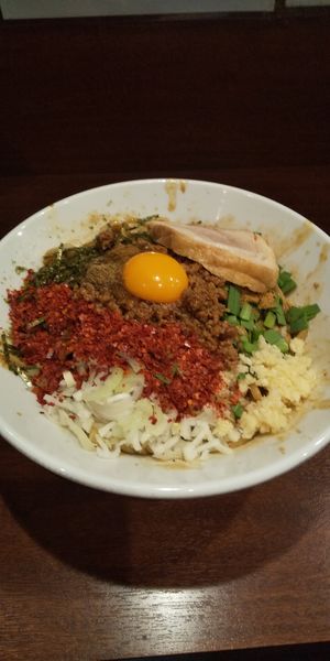 「限定C台湾まぜそば1000円+豚一枚100円」@麺屋 づかちゃんの写真