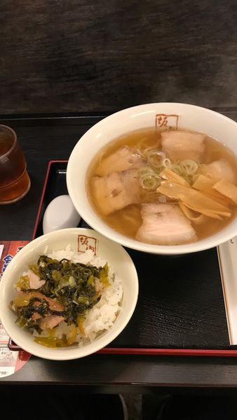 「ラーメン＋高菜ごはん」@喜多方ラーメン坂内 錦糸町店の写真