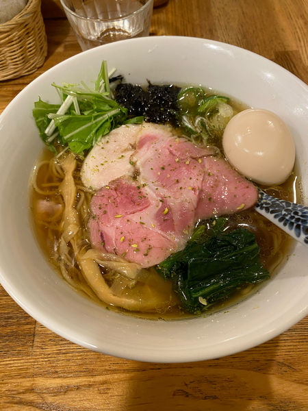 「山椒白醤油そば」@中華そば きなりの写真