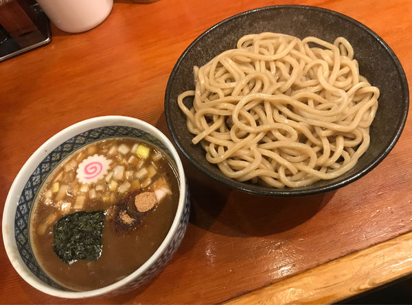 「薩摩産本枯本節二年物鶏豚中濃つけめん 並」@自家製麺 えなみの写真