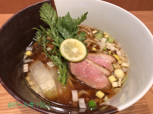 「饗　くろ㐂　鴨醤油そば(1200円)」@ラーメンWalkerキッチンの写真