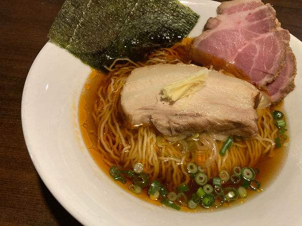 「自家製甘海老の焼き干し上湯Wconsommé」@中華そば ひしおの写真
