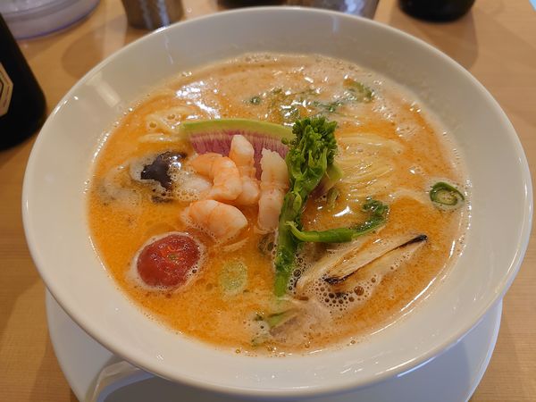 「鶏白湯海老Soba」@銀座 篝 アトレ浦和店の写真