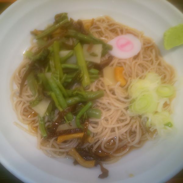 「冷やし山菜そば」@そばいち エキュート赤羽店の写真
