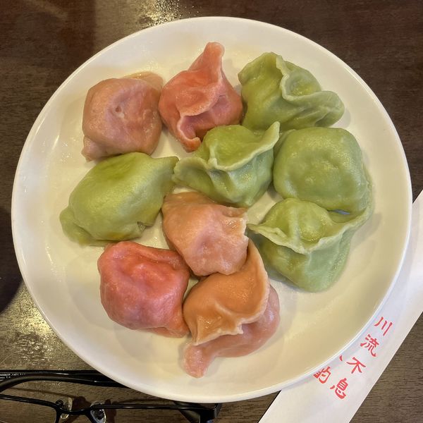 「セロリ餃子と桃肌水餃子のセット」@山東 2号店の写真