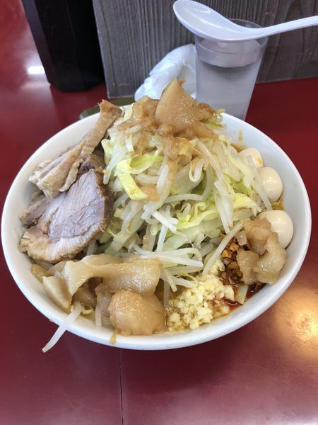 「味噌　ニンニクヤサイアブララー油ウズラ」@ジラフの写真