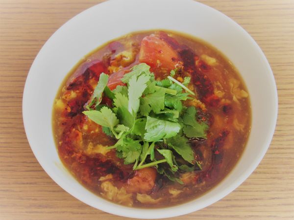 「トマトと黒酢の酸辣湯麺（1,160円）」@花梨と小虎の写真
