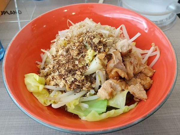 「G系油そば」@東京ラーメンショーセレクション極み麺「麺屋政宗」 越谷店の写真