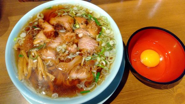 「中華そば850円、生卵50円」@中華そば・もり中華 ひろちゃんラーメン！の写真