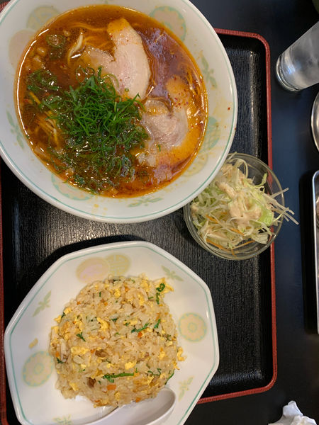 「はんちゃんセット　赤尾道ラーメン　900円」@一龍の写真