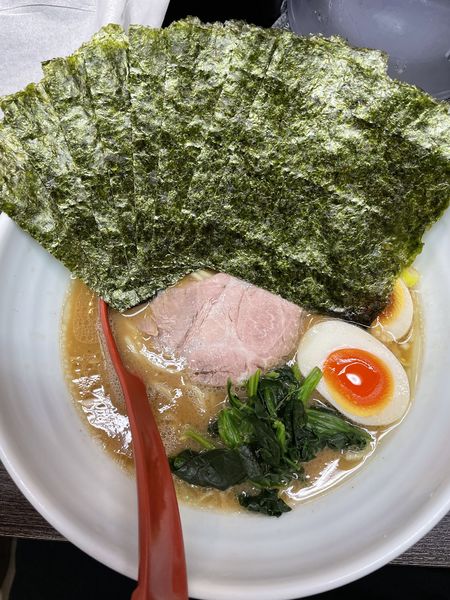 「のり玉らぁめん+小ライス」@けんゆう 菊川店の写真