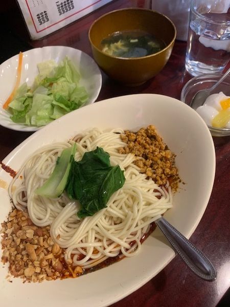 「汁なし担々麺セット 880円」@中国家庭料理 楊 別館の写真