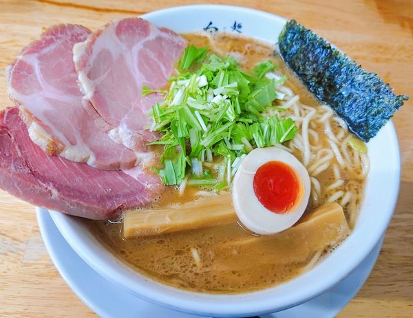 「レアチャーシューえびそば【期間限定】」@麺屋 白神の写真