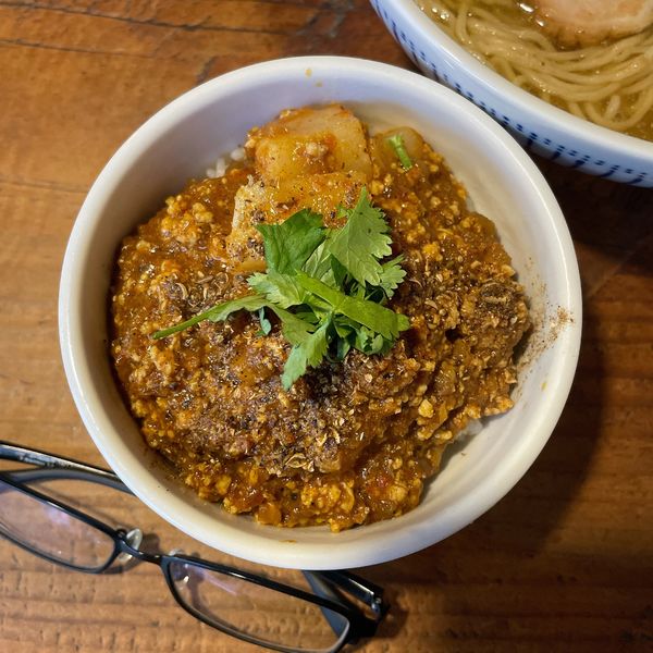 「ミニカレー丼」@中華そば とんびの写真