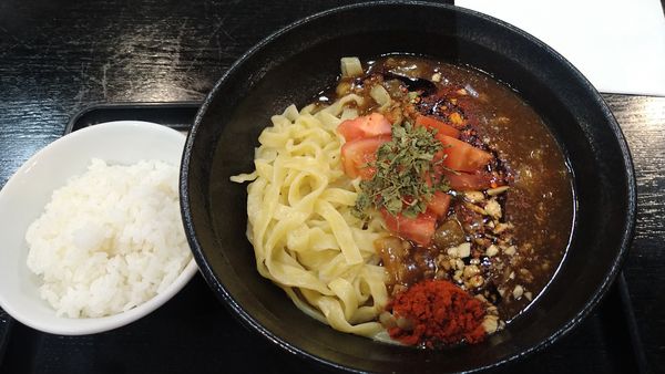 「カレーまぜそば(2辛)¥920+半ライス無料」@海人の写真