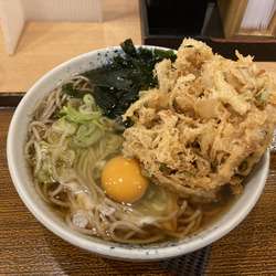 かき揚げそば＋卵　500円