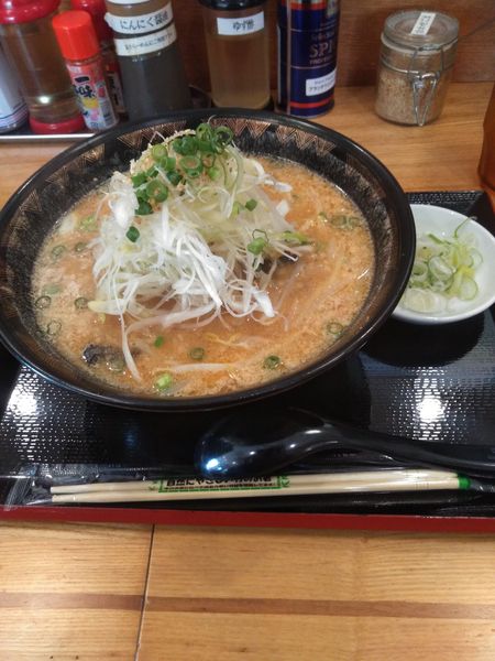 「味噌+唐揚げライス」@優勝軒 日立店の写真