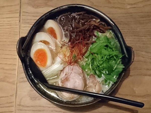 「鶏そば(大盛無料)+煮卵」@麺処そばじんの写真