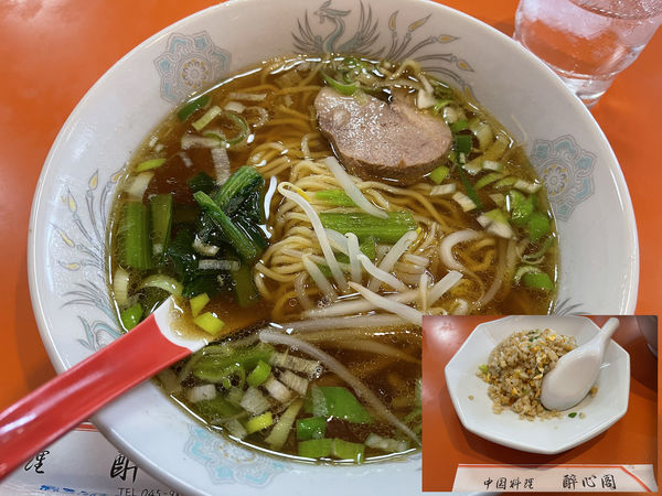 「ランチ4（ラーメンと半チャーハン）¥700」@醉心閣の写真