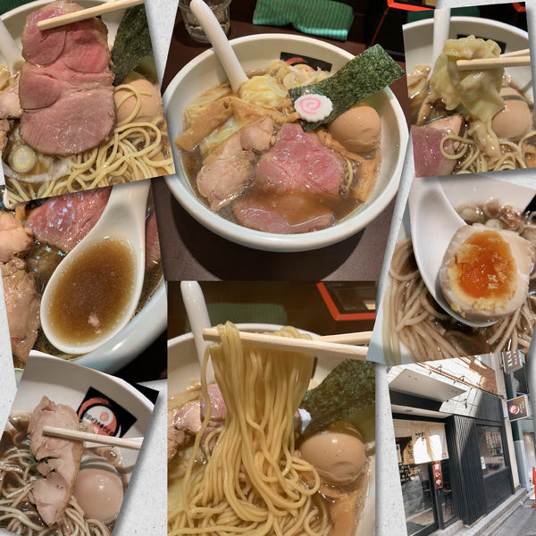 「ワンタンにぼしそば1000円」@おおぜき中華そば店の写真