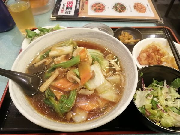 「五目麺セット　750円」@四川厨房 隨苑の写真