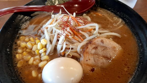 「熟成赤マル味玉味噌ラーメン」@マルヤ商店の写真