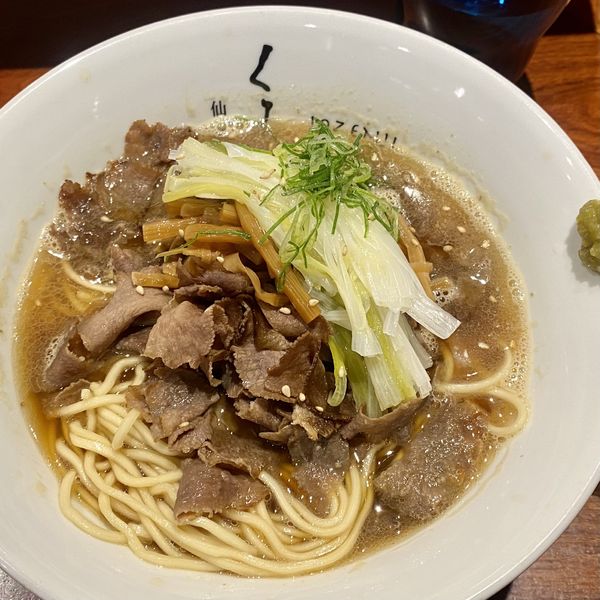 「元祖タンそば＋瓶ビール小（ハートランド）」@仙臺 くろく 定禅寺の写真