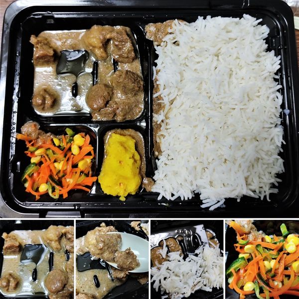 「マトンカレー弁当　500円」@美味キッチンの写真