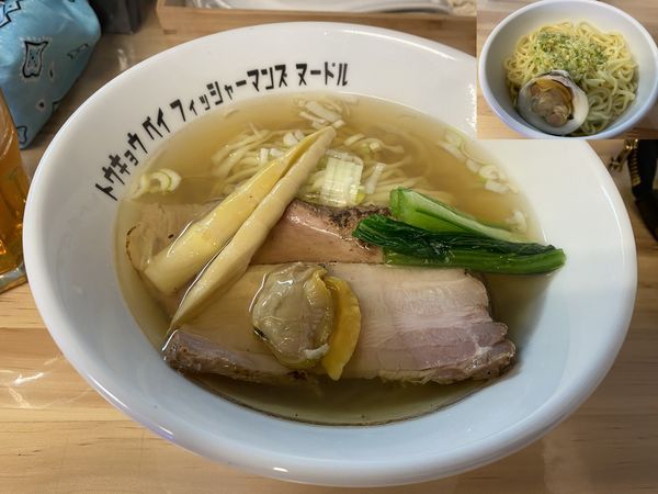 「潮らぁ麺＋貝玉（一玉）1,100円」@Tokyo Bay Fisherman's noodleの写真