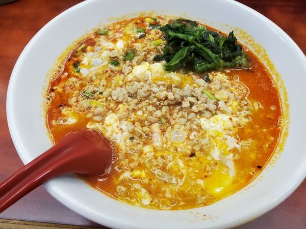 「ドラごんラーメン・インスパイア辛さ上級800円」@らーめん ドラごんちの写真