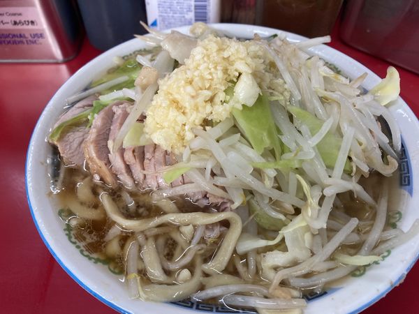 「小ラーメンW豚入り」@ラーメン二郎 目黒店の写真