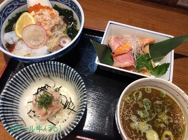 「限定　うみのそば　つけめんversion(1380円)」@寿製麺よしかわ 川越店の写真