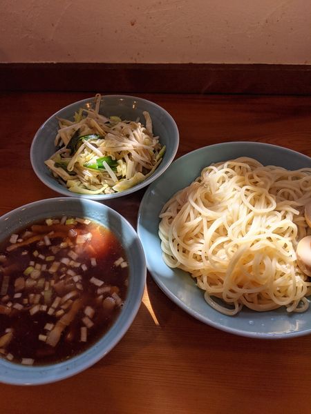 「つけそば＋野菜＋味玉」@つけそば 麺吉の写真