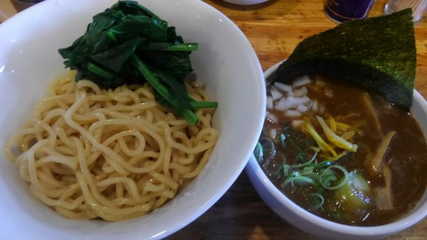 「つけ麺中、ほうれん草」@麺屋 庄太 六浦本店の写真
