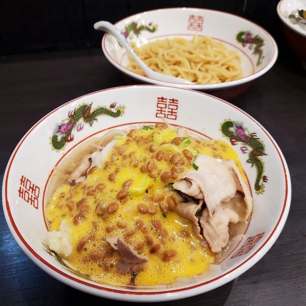 「スタミナ納豆つけ麺」@メンショップ アキラの写真