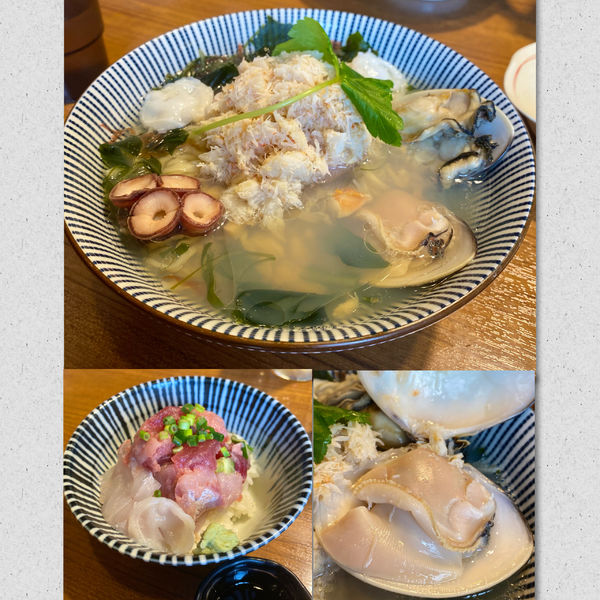 「うみのそば¥1100 /海鮮丼(ご飯少なめ)￥450」@寿製麺よしかわ 川越店の写真