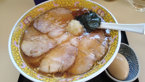 「ロース大チャーシュー麺(1.5玉)¥900+味玉¥100-」@タンタンの写真