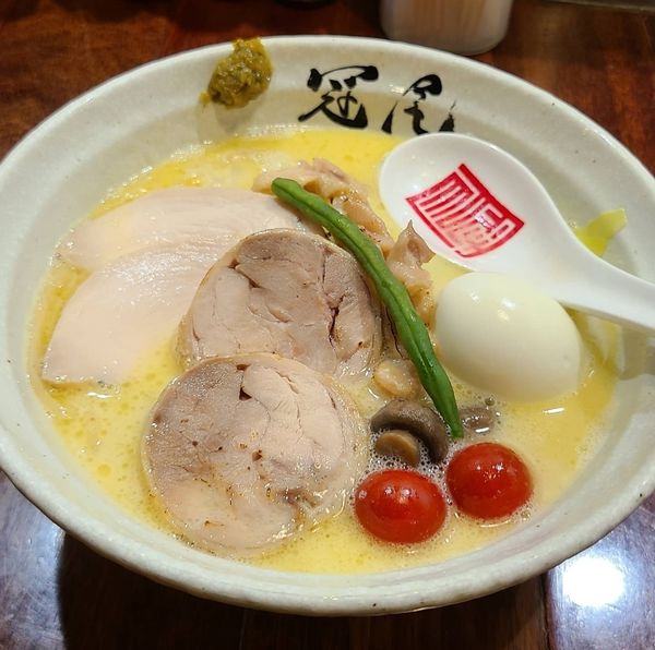 「特製鶏白湯らぁめん¥1200」@らぁめん冠尾 恵比寿西店の写真