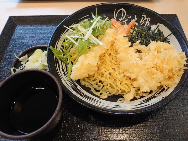 「アゲアゲ海老天ざる中華」@ゆで太郎 入間宮寺店の写真