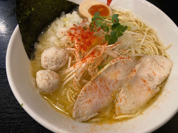 「特製濃厚鶏そば塩：1030円」@鶏SOBA 春夏冬～あきない～の写真