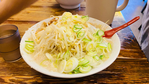 「とん塩らーめん中盛りもやしトッピング」@らーめん弁慶 門前仲町店の写真