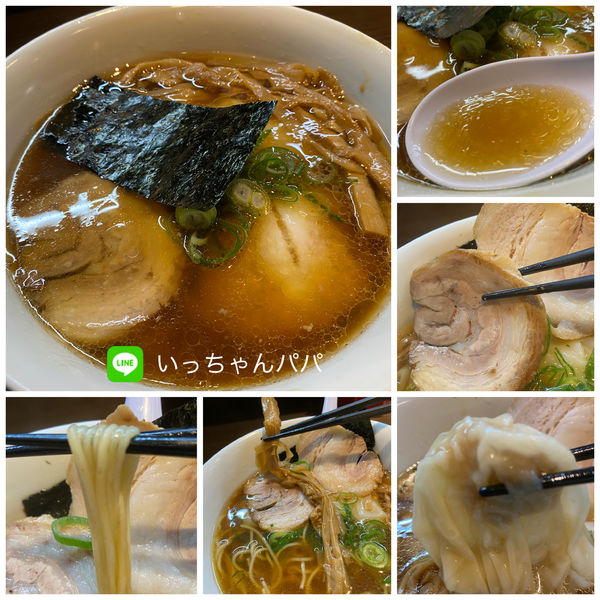 「醤油ワンタンらぁ麺 1160円」@支那そばや 本店の写真