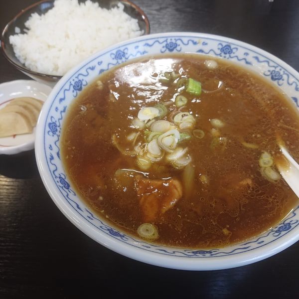 「カレーラーメン650円、ライス250円」@丸長 上福岡店の写真
