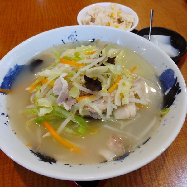 「野菜タンメン＋小炒飯セット（￥550）※」@台北苑 平和島店の写真