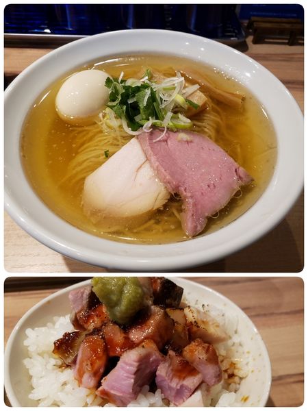 「味玉 塩 　炙りチャーシュー丼」@麺屋 彩音 ~Sign~の写真