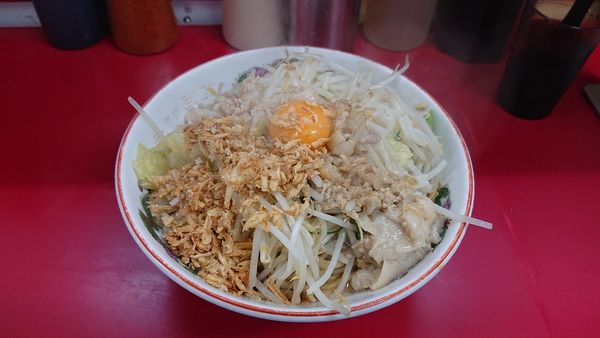 「汁無し 小 アブラ カラメ」@ラーメン二郎 湘南藤沢店の写真