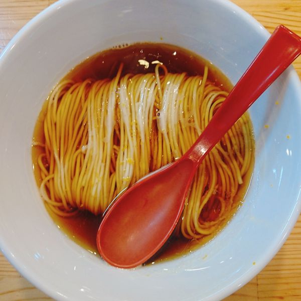 「(梅)かけそば醤油・柚子のみ」@自家製麺 くろ松の写真