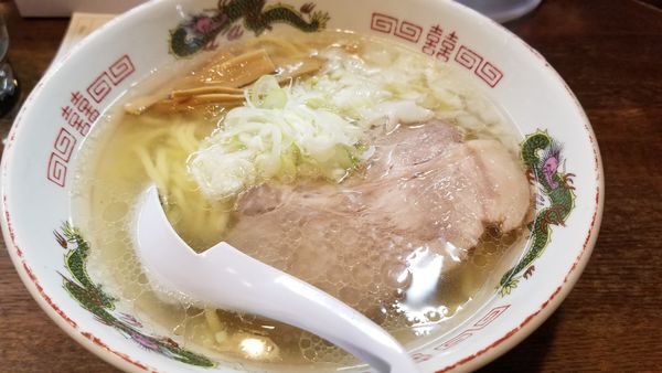 「朝専用中華そば　塩　太麺」@らあめん 寸八 総本店の写真